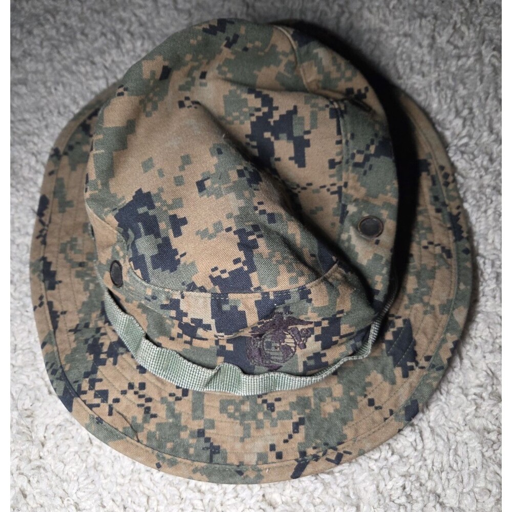USMC Digital Camo Boonie Hat Woodland Military Wide Brim Cover